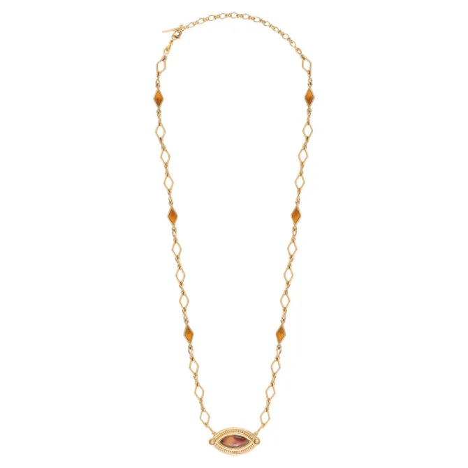 Atria Adjustable Pendant Necklace - Tortoiseshell