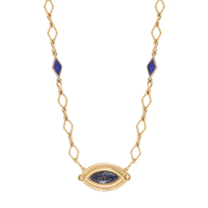 Atria Adjustable Pendant Necklace - Blue
