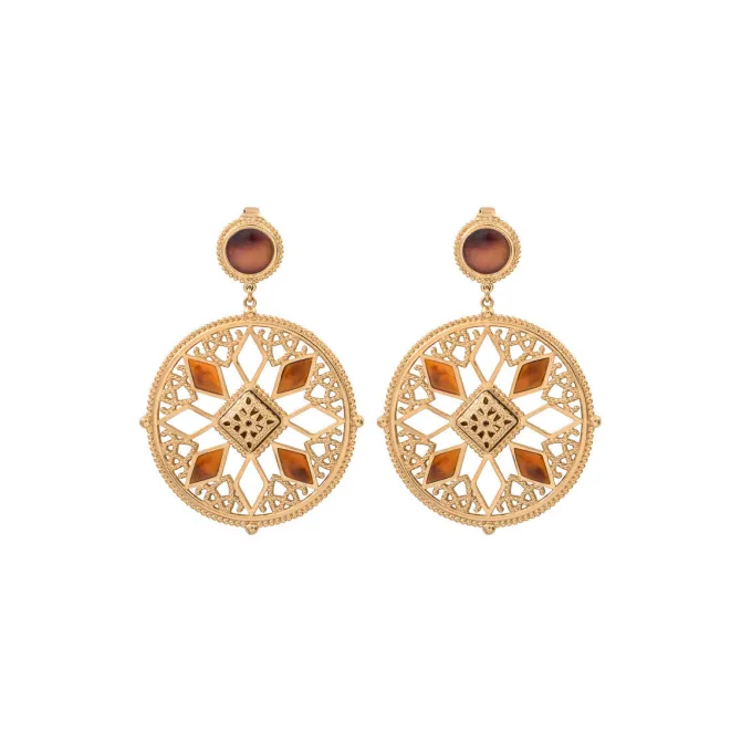 Atria clip-on earrings - tortoiseshell