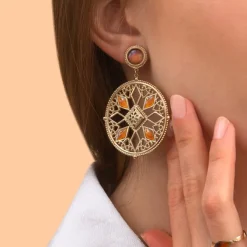 Atria clip-on earrings - tortoiseshell