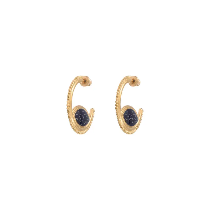 Atria hoop earrings - blue