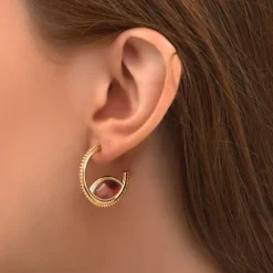Atria hoop earrings - tortoiseshell