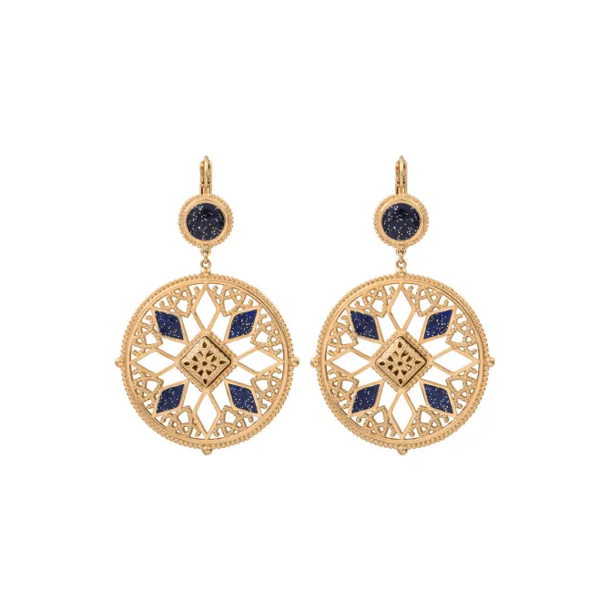 Atria sleeper earrings - blue