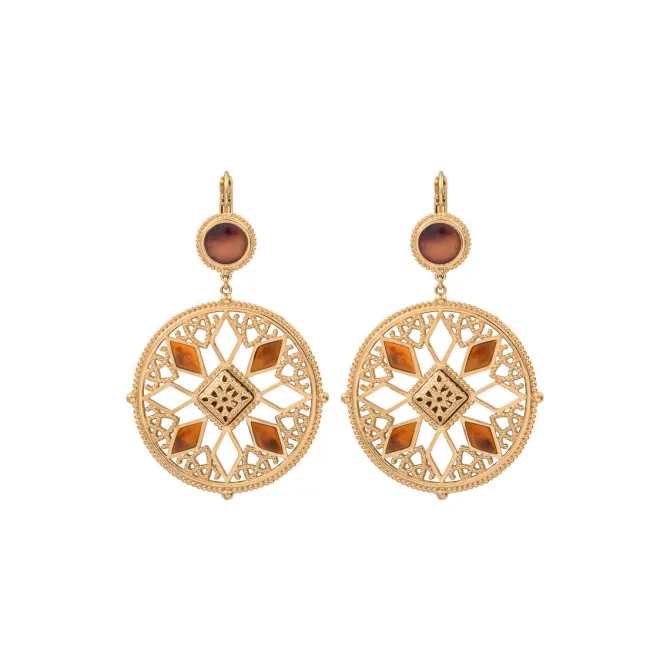 Atria sleeper earrings - tortoiseshell