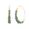 Avola maxi hoop earrings - blue
