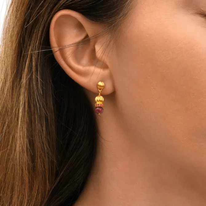 Avola pierced earrings - violet