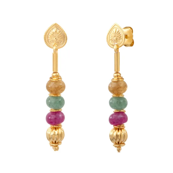 Avola pierced stud earrings - multicoloured