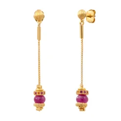 Avola pierced stud earrings - violet