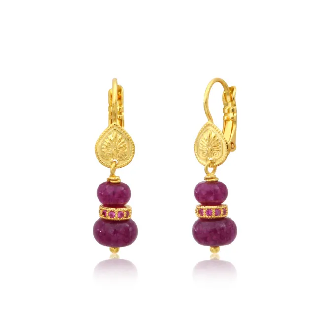 Avola sleeper earrings - violets
