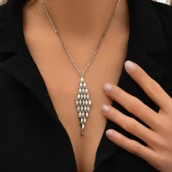Babylon Adjustable Pendant Necklace - Silver