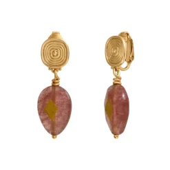 Babylon clip-on earrings - roses