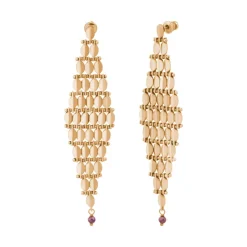 Babylon graphic stud earrings - gold