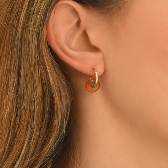 Babylon hoop earrings - orange