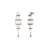 Babylon pierced post drop earrings - silver