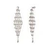 Babylon pierced stud earrings - silver