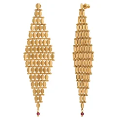 Babylon pierced stud earrings - gold