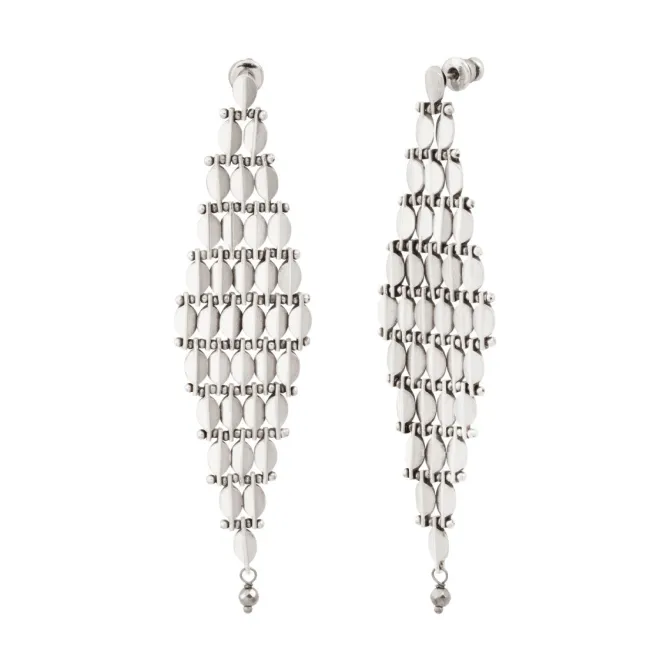 Babylon pierced stud earrings - grey