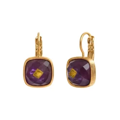 Babylon sleeper earrings - violets