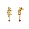 Babylone gold-plated stud drop earrings