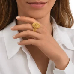 Betty cabochon ring - gold