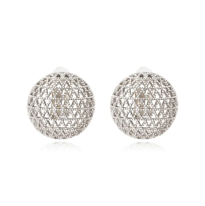 Betty clip-on earrings - silver