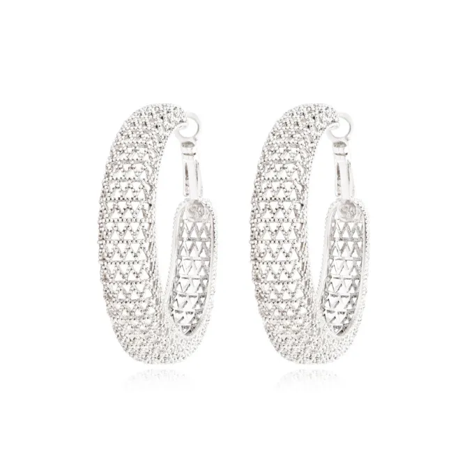 Betty hoop earrings - silver