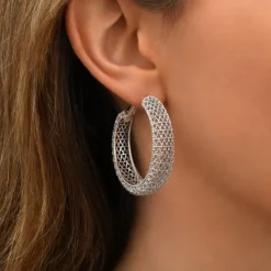 Betty hoop earrings - silver