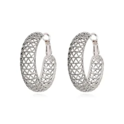 Betty hoop earrings - silver