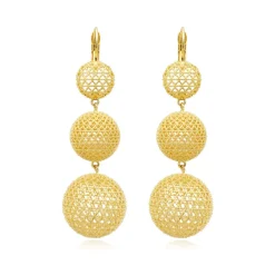 Betty long sleeper earrings - gold