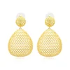 Betty pierced drop earrings - gold