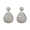 Betty pierced drop earrings - silver