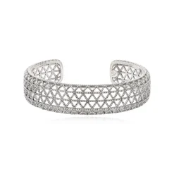 Betty Thin Cuff Bracelet - Silver