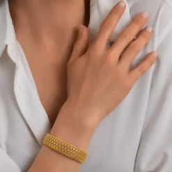 Betty thin cuff bracelet - gold