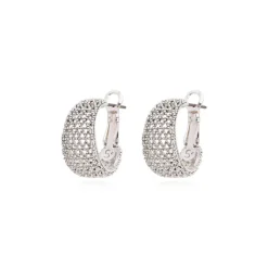 Betty thin hoop earrings - silver