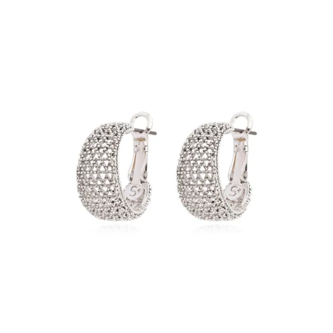 Betty thin hoop earrings - silver