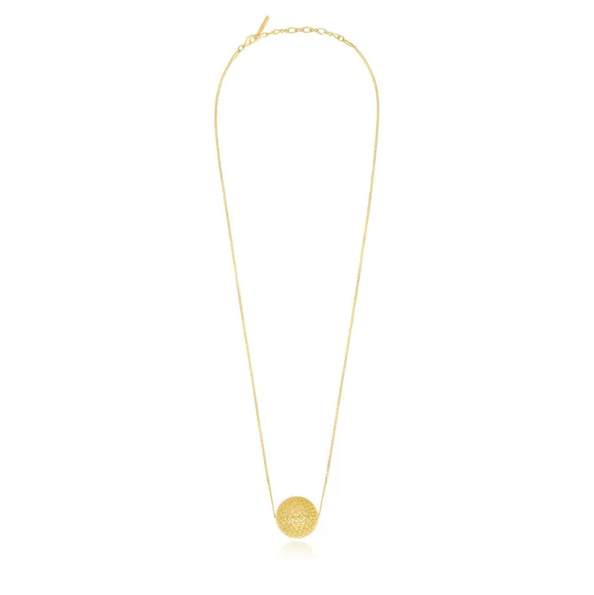 Betty Wide Pendant Necklace - Gold
