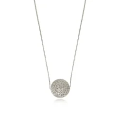Betty Wide Pendant Necklace - Silver