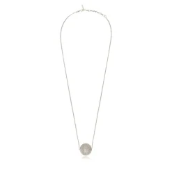 Betty Wide Pendant Necklace - Silver