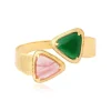 Byzance open bangle bracelet – pale pink and green