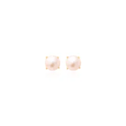 Byzance pierced stud earrings – pearl
