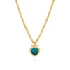 Byzantium pear pendant necklace – blue