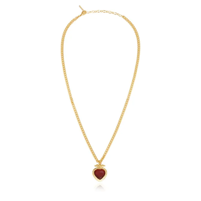 Byzantium pendant necklace – red