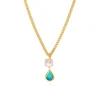 Byzantium teardrop pendant necklace – blue