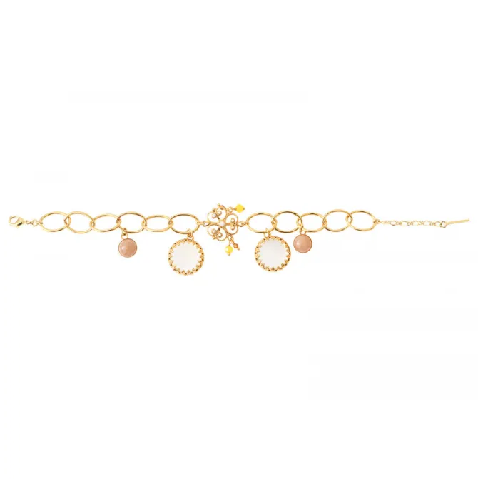Capraia charm chain bracelet - white