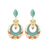 Capraia clip-on earrings - turquoise and orange