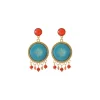 Capraia fine stud earrings - turquoise