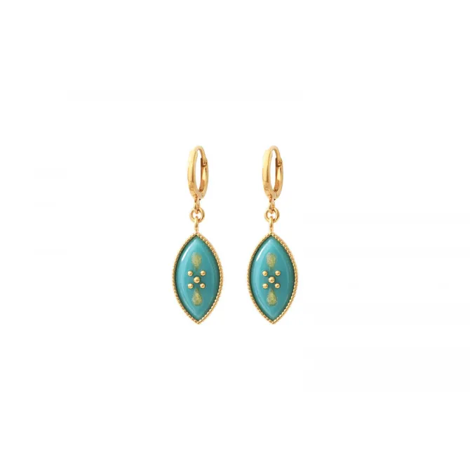 Capraia hoop earrings - turquoise