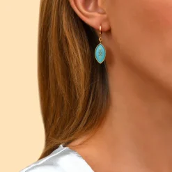 Capraia hoop earrings - turquoise