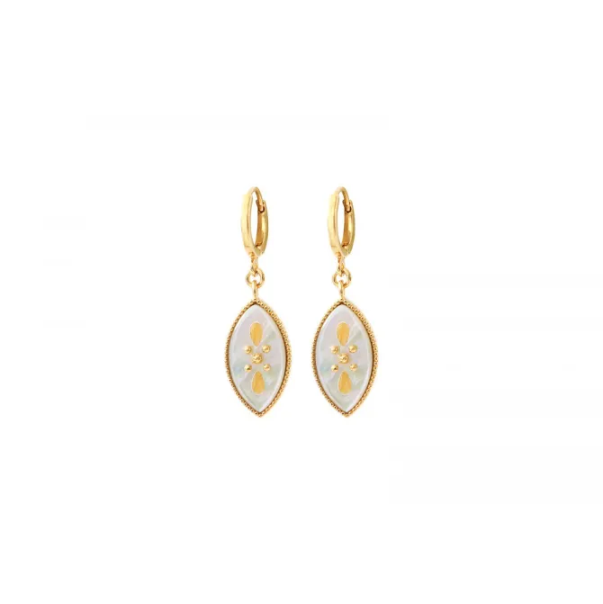 Capraia hoop earrings - white