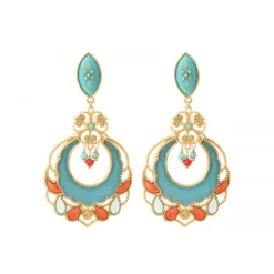 Capraia pierced stud earrings - turquoise